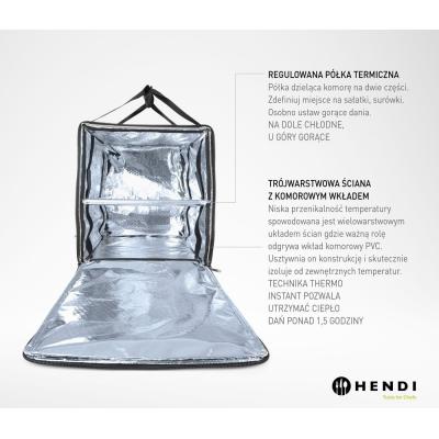 Tepelně izolovaný přepravní batoh, HENDI, 75,2L, Černá, 410x410x(H)480mm | 709801
